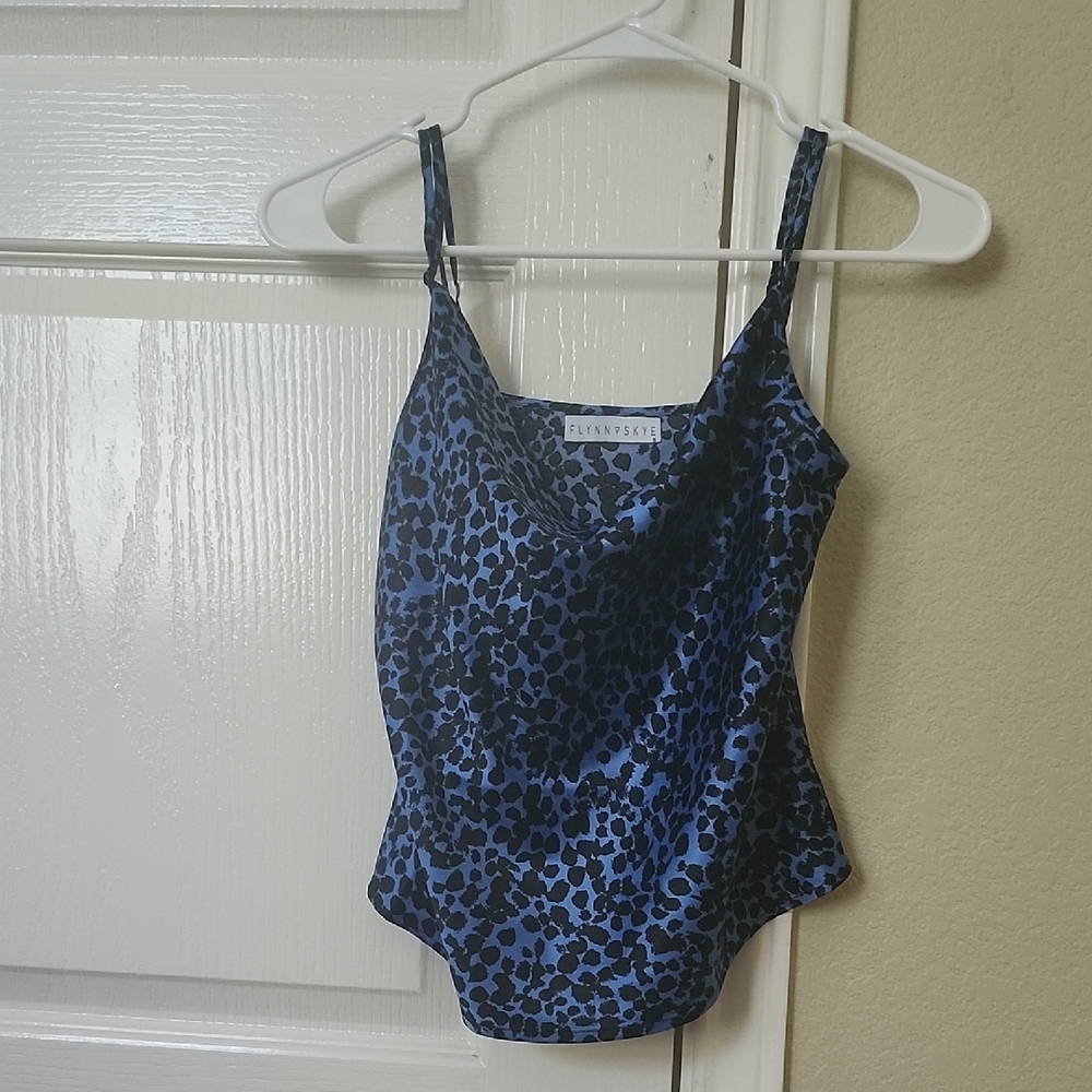 Flynn Skye Blue Leopard Print Cami